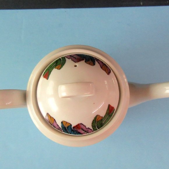 GEORGES BRIARD Oriental Peacock coffee or tea pot with lid - signed - vintage - Picture 6 of 11